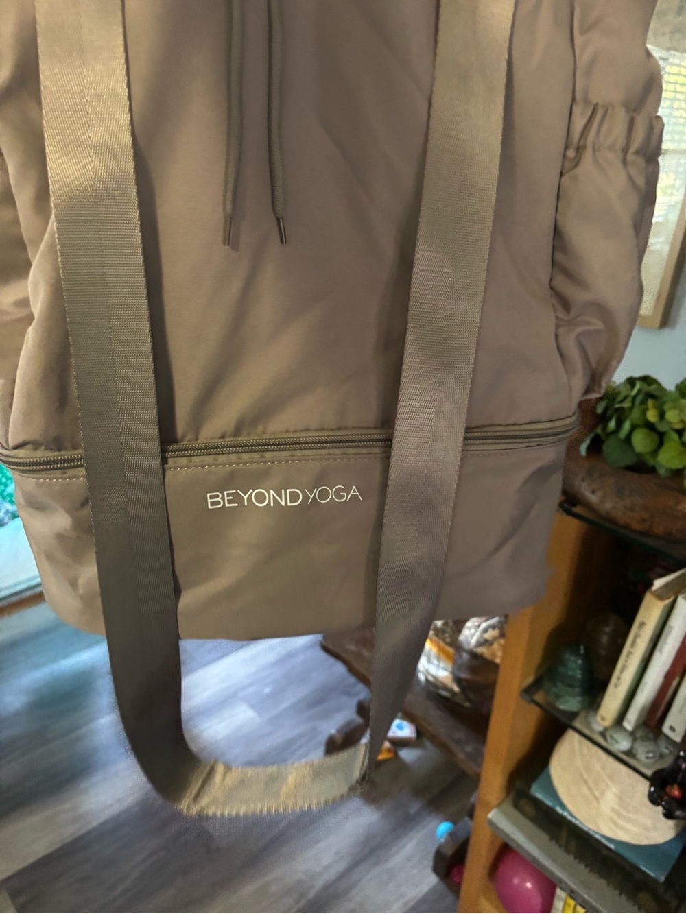 Beyond Yoga Grey Tote Backpack